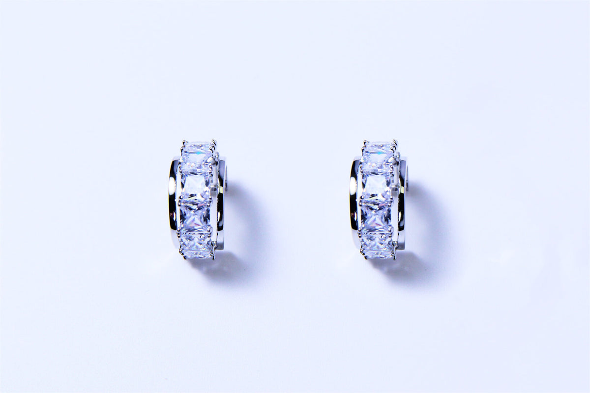 Silver Moon | Zircon Earrings™